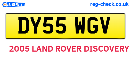 DY55WGV are the vehicle registration plates.