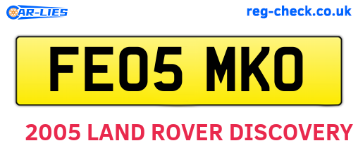 FE05MKO are the vehicle registration plates.
