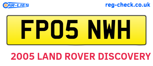 FP05NWH are the vehicle registration plates.