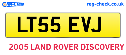 LT55EVJ are the vehicle registration plates.
