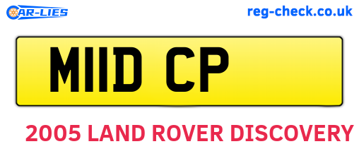 M11DCP are the vehicle registration plates.