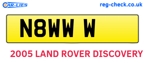 N8WWW are the vehicle registration plates.