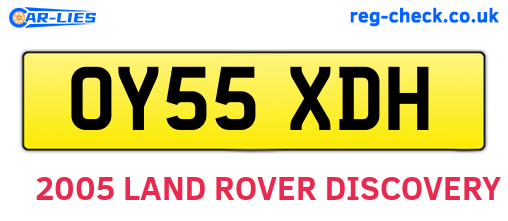 OY55XDH are the vehicle registration plates.