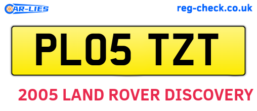 PL05TZT are the vehicle registration plates.