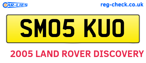 SM05KUO are the vehicle registration plates.