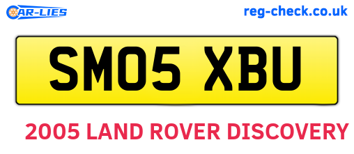 SM05XBU are the vehicle registration plates.