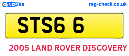 STS66 are the vehicle registration plates.