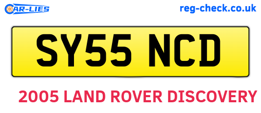 SY55NCD are the vehicle registration plates.