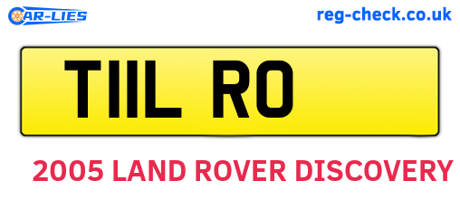 T11LRO are the vehicle registration plates.