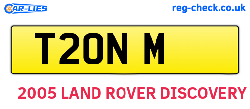 T2ONM are the vehicle registration plates.