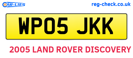 WP05JKK are the vehicle registration plates.
