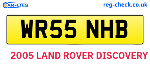 WR55NHB are the vehicle registration plates.