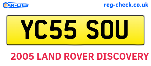 YC55SOU are the vehicle registration plates.