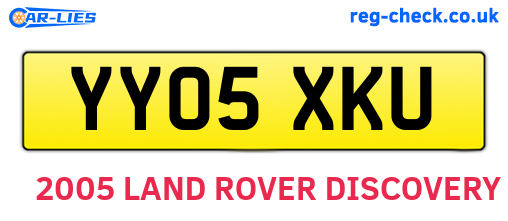 YY05XKU are the vehicle registration plates.