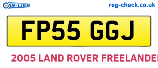 FP55GGJ are the vehicle registration plates.