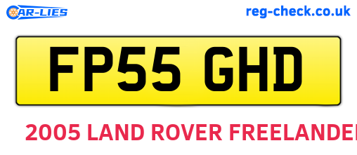FP55GHD are the vehicle registration plates.