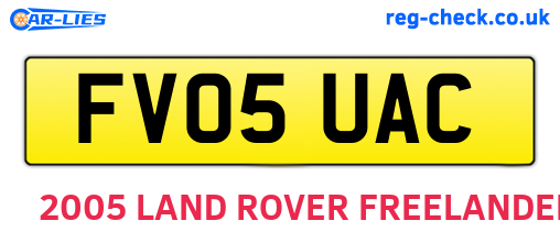 FV05UAC are the vehicle registration plates.