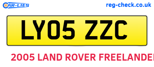 LY05ZZC are the vehicle registration plates.