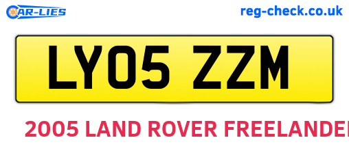LY05ZZM are the vehicle registration plates.