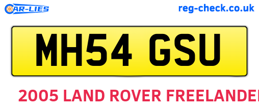 MH54GSU are the vehicle registration plates.