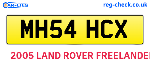 MH54HCX are the vehicle registration plates.