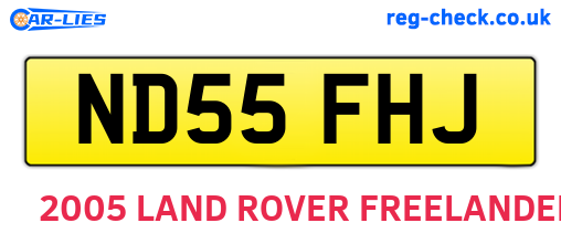 ND55FHJ are the vehicle registration plates.