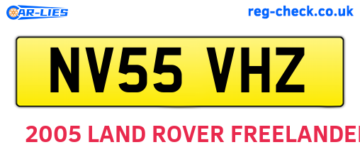 NV55VHZ are the vehicle registration plates.