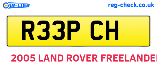 R33PCH are the vehicle registration plates.