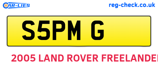S5PMG are the vehicle registration plates.
