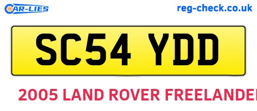 SC54YDD are the vehicle registration plates.