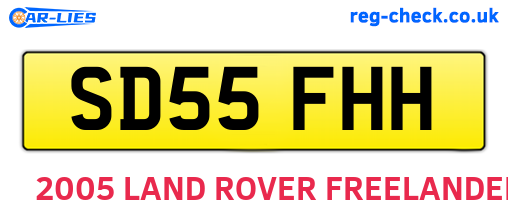SD55FHH are the vehicle registration plates.