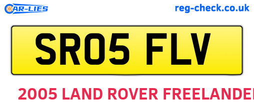 SR05FLV are the vehicle registration plates.