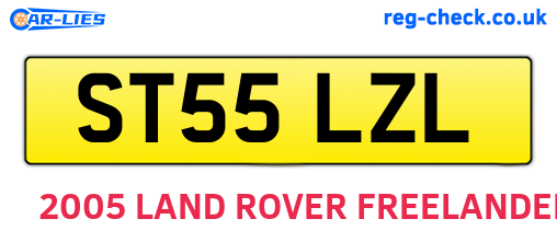 ST55LZL are the vehicle registration plates.