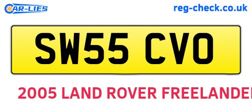 SW55CVO are the vehicle registration plates.