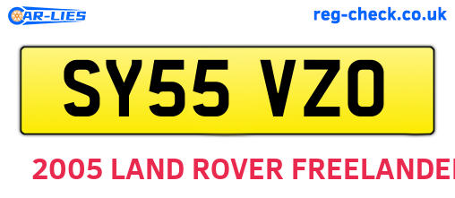 SY55VZO are the vehicle registration plates.