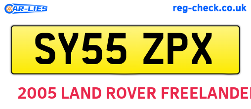 SY55ZPX are the vehicle registration plates.