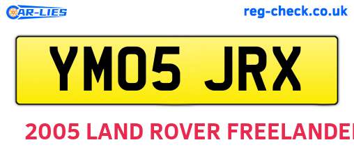 YM05JRX are the vehicle registration plates.