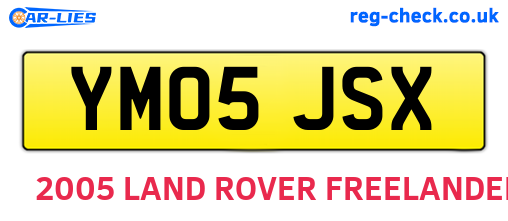 YM05JSX are the vehicle registration plates.