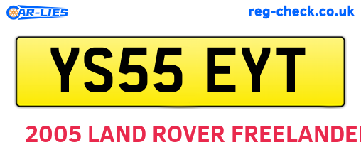 YS55EYT are the vehicle registration plates.