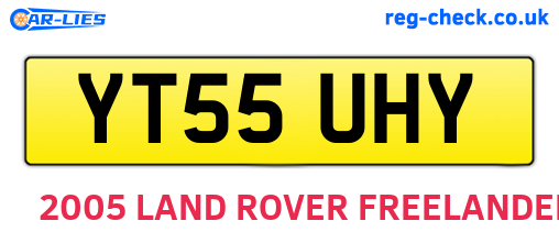 YT55UHY are the vehicle registration plates.