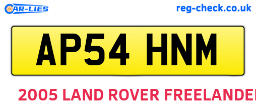 AP54HNM are the vehicle registration plates.