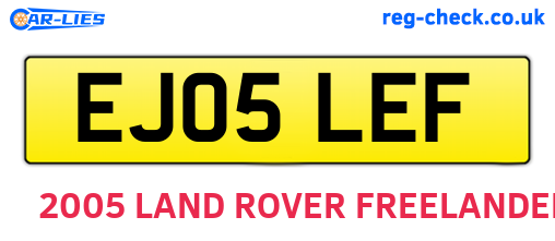 EJ05LEF are the vehicle registration plates.