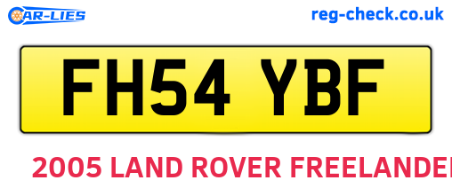 FH54YBF are the vehicle registration plates.