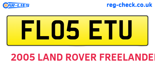 FL05ETU are the vehicle registration plates.