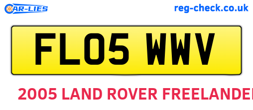 FL05WWV are the vehicle registration plates.