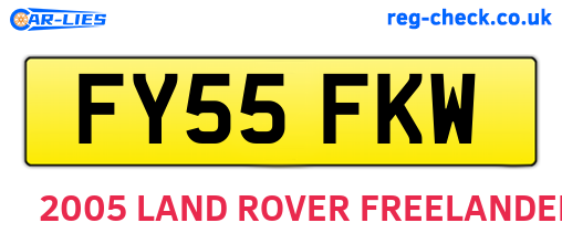 FY55FKW are the vehicle registration plates.