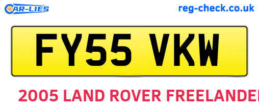 FY55VKW are the vehicle registration plates.