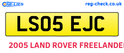 LS05EJC are the vehicle registration plates.
