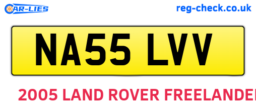 NA55LVV are the vehicle registration plates.