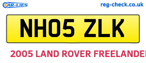 NH05ZLK are the vehicle registration plates.
